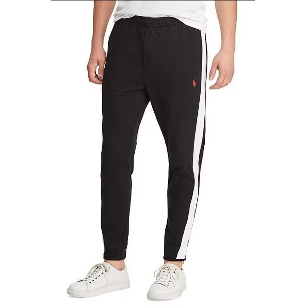Polo Ralph Lauren Mens 3X BIG Black / White Interlock Track Pants  NWT